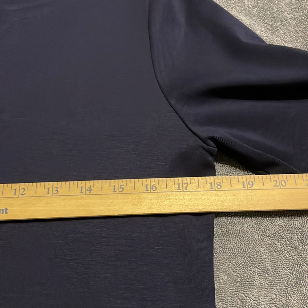 The Talbots Tee Women’s Navy Blue Split V-Neck Top - Pima Cotton, size Large - Picture 6 of 9